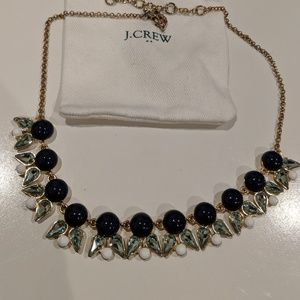J Crew - Dark Blue, Sapphire, White, gold necklace
